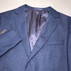 Charles Tyrwhitt Blazer Mens 46R Navy Blue 100% Wool‎ Classic Fit SEFO345STL